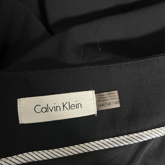 Calvin Klein Knee Length Skirt Women’s 14W Navy Blue Office Career - Picture 3 of 6